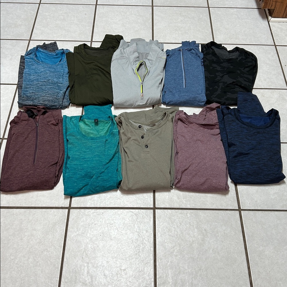 Lululemon Lot of 10 Metal Vent Techs / swiftly All XXL long sleeve